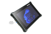 KEYNUX Tablette Durabook R8 AV16 Tablette tactile étanche eau et poussière IP66 - Incassable - MIL-STD 810H - MIL-STD-461G - Durabook R8