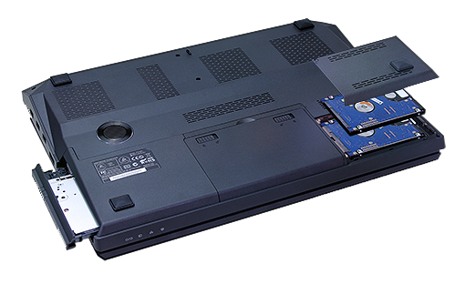 Clevo P370SM Keynux Ymax 8M avec deux disques durs internes en RAID 0 ou RAID 1